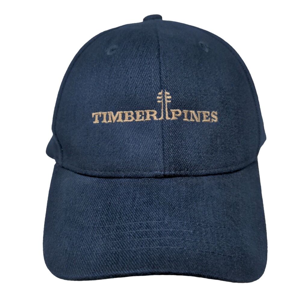 Timber Pines Strapback Hat Blue One Size Adjustable Embroidered Town Talk